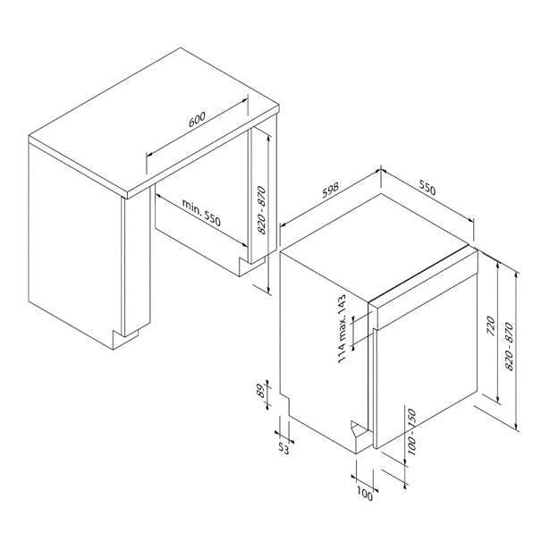 BLAUPUNKT 60CM SEMI-INTEGRATED DISHWASHER Luxe Elevation